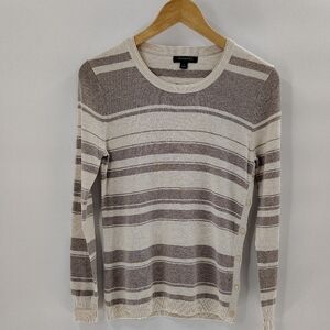 Banana Republic Factory Beige Cream Sweater Size Small Button Side Detail
